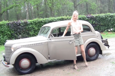 Trilogy of Rose driving the 1940 Opel (New) trilogy-1